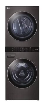 LG WashTower™ 4,5 pi3 Laveuse et 7,4 pi3 Séchoir électrique - Acier noir WKEX200HBA