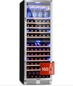 Klarstein Cave a Vin Encastrable, Caves à Vin de Conservation de 433L, Porte en Verre, Cave a Vins à Double Zone, Bar Int/Ext, Frigo Vin Bizone, Cave a Vin de Vieillissement, Cave à Vin 165 Bouteilles – Image 2