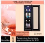 Klarstein Cave a Vin sur Pieds, Caves à Vin de 32L avec une Porte en Verre, Cave a Vins à Zone Unique, Bar Intérieur/Extérieur, Frigo vin, Cave a Vin de Vieillissement, Petite Cave à Vin 12 Bouteilles – Image 4