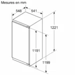Série 4 Réfrigérateur intégrable avec compartiment congélation 122.1 x 54.1 cm charnières pantographes – Image 4