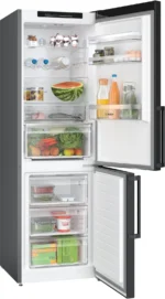 Série 4 Réfrigérateur combiné pose-libre 186 x 60 cm Acier brossé noir anti-traces, Total No Frost KGN36VXCT – Image 10