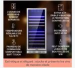 Klarstein Cave a Vin Encastrable, Caves à Vin de Conservation de 306L, Porte en Verre, Cave a Vins à Double Zone, Bar Int/Ext, Frigo Vin Bizone, Cave a Vin de Vieillissement, Cave à Vin 116 Bouteilles – Image 3