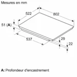 Table à induction 80 cm sans cadre PXE831HC1E – Image 2