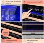 Klarstein Cave a Vin Encastrable, Caves à Vin de Conservation de 306L, Porte en Verre, Cave a Vins à Double Zone, Bar Int/Ext, Frigo Vin Bizone, Cave a Vin de Vieillissement, Cave à Vin 116 Bouteilles – Image 6