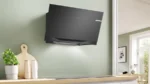 Hotte murale 90 cm Noir avec finition en verre, Noir DWK91LT60 – Image 13