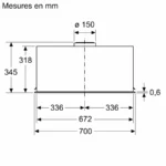Groupe filtrant 70 cm Inox DLN77AC50 – Image 2