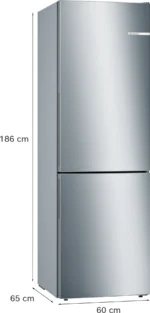 Série 6 Réfrigérateur combiné pose-libre 186 x 60 cm Couleur inox – Image 3