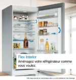 Série 6 Réfrigérateur combiné pose-libre 203 x 60 cm Acier brossé anti-traces, Total No Frost KGN39AIBT – Image 18