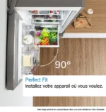 Série 4 Réfrigérateur combiné pose-libre 186 x 86 cm Acier brossé anti-traces, Total No Frost KGN86VIEA – Image 9