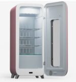 Klarstein Cave a Vin Caves à Vin de Conservation Porte en Verre Cave a Vins à Zone Unique Bar Int/Ext Frigo Vin Armoire a Vin Cave a Vin de Vieillissement Cave à Vin de 15 Bouteilles Pink – Image 2