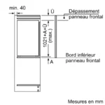 Série 2 Réfrigérateur intégrable avec compartiment congélation 102.1 x 54.1 cm Charnières à glissières KIL32NSE0 – Image 13