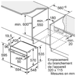 Four encastrable 60 x 60 cm Inox HBA534BS3 – Image 9