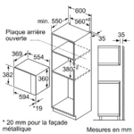 Micro-ondes intégrable 59 x 38 cm Inox – Image 7