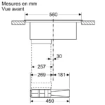 Table induction aspirante 60 cm sans cadre PVS611B16E – Image 22