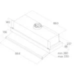 Hotte encastrable 							ELICA				CIAK 2.0 S GR/A/90 – Image 3