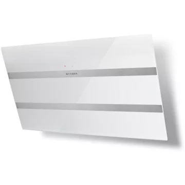 R-22205.webp Hotte décorative murale inclinée FABER STEELMAX 800 BLANC/INOX – Image 1