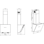 Hotte décorative murale inclinée							AIRLUX				AHMI871BK – Image 3