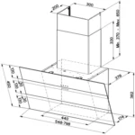 Hotte décorative murale inclinée							FABER				STEELMAX 800 NOIR/INOX – Image 7
