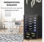 Klarstein Cave a Vin, Caves à Vin de Conservation de 93L, Porte en Verre, Cave a Vins à Zone Unique, Bar Int/Ext, Frigo Vin, Cave a Vin de Vieillissement, Cave à Vin 36 Bouteilles, Noir – Image 3